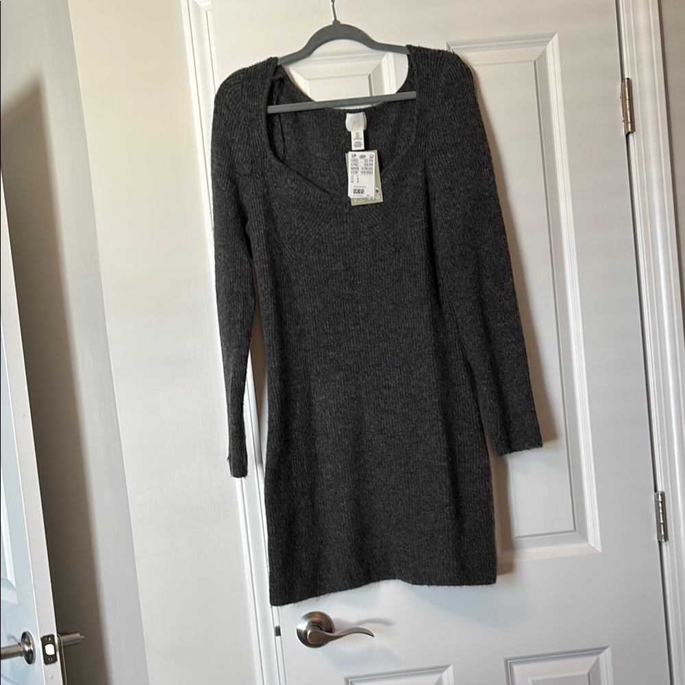 Gray Knit Dress